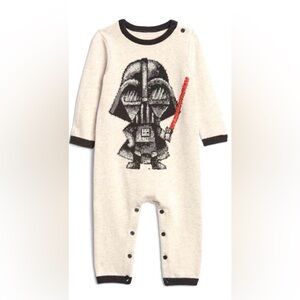 Baby Gap Starwars Darth Vader sweater romper 12-18 month